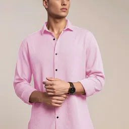 Anouk Rustic Standard Textured Spread Collar Casual Shirt-picture-39