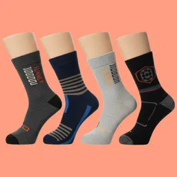 naosucura Men Graphic Print Mid-Calf/Crew-picture-44