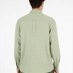 glitchez Checked Spread Collar Relaxed Fit Pure Cotton Casual Shirt image 4