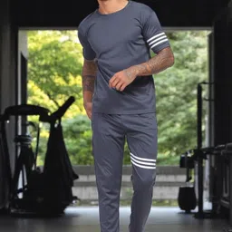 mojamedi Striped Men Track Suit image 2