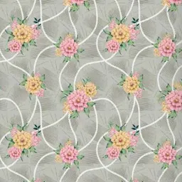 BOMBAY DYEING Epigram Pink Floral Printed Cotton 120 TC Single Bedsheet 1.50 M X 2.24 M image 2