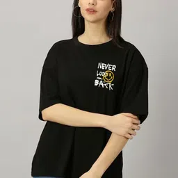 LECOWAR Women Printed Applique T-shirt-image-30
