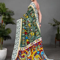 all about you Ethnic Motifs Printed Pure Cotton Saree image 3