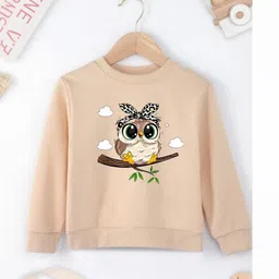 KEESOR Girls Khaki Cotton Tshirts-image-86