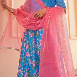 KALINI Printed Sequinned Ready to Wear Lehenga & Blouse With Dupatta image 2