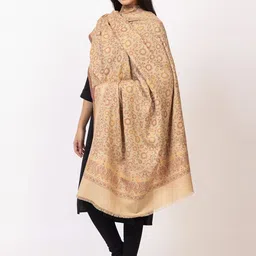 TILLAARI Floral Woven Design Shawl With Fringed Border image 2