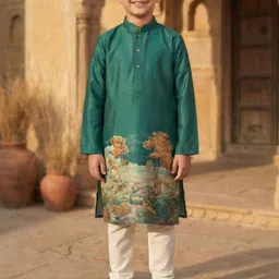 Lagorii Boys Printed Regular Kurta with Pyjamas-picture-17
