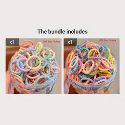 LYTIX Set Of 100 Assorted Ponytail Holders image 5