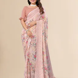 Moda Rapido Floral Printed Saree with Blouse Piece-picture-38