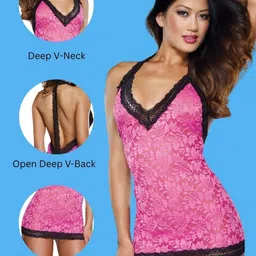 XENZA Self Design Halter Neck Baby Doll image 4