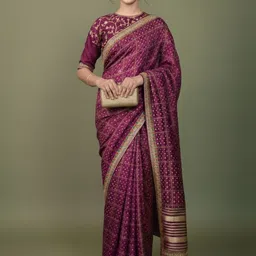 GEN Z TRENDS Woven Design Zari Silk Blend Saree-picture-36