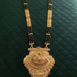 niva fashion Gold-Plated Brass Artificial Stones and Beads Mangalsutra-picture-15
