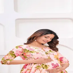 Queens Closet Women Floral Printed Floral Anarkali Kurta image 2