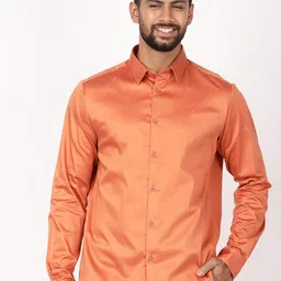 Indian Terrain Men Classic Slim Fit Solid Spread Collar Formal Shirt-image-78