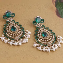 VATSALYA creation Gold-Plated Alloy Earrings image 1