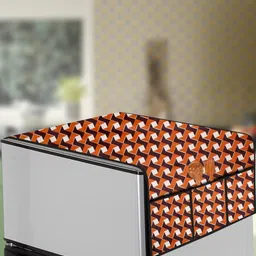 The Furnishing Tree Orange Plastic Refrigerator Cover-image-19