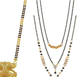 Bhanu diam Gold-Plated Brass Mangalsutra-picture-35