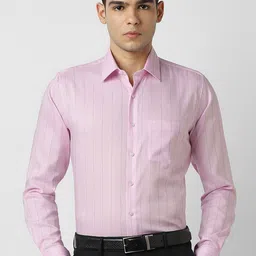 Van Heusen Striped Spread Collar Slim Fit Formal Shirt-picture-32