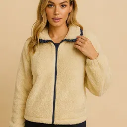 The Dry State Women Solid Long Sleeves Shirt Collar Cardigan Sweaters-image-18