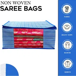 AMAK INC Blue Fabric Multi-Utility Wardrobe Organisers image 4