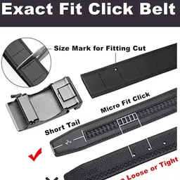 nexbelt Men Black Artificial Leather, Synthetic Belt image 2