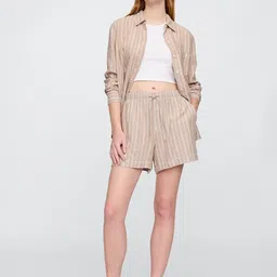 GAP Women Striped Shorts image 3