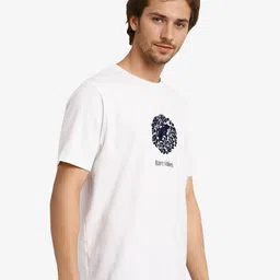 RARE RABBIT Men Graphic Printed Round Neck Cotton T-shirt image 5