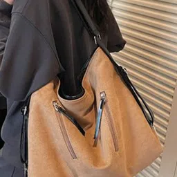 StyleCast x Revolte Suede Shopper Tote Bag image 3