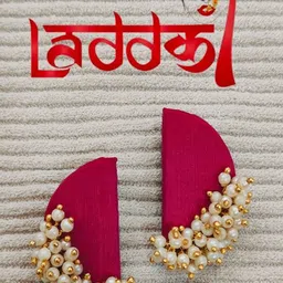 Laddki Pearls Beaded Semi Circular Shaped Studs image 1