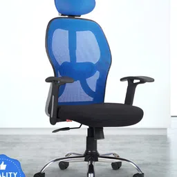 CELLBELL Taurus C100 Lite Blue & Black High Back Comfortable Mesh Office Arm Chair-picture-0