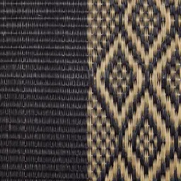 Fabindia 2Pcs Black & Beige Hand Woven Natural Fibre Table Placemats image 4