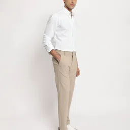 moonbell Men Regular Fit Solid Spread Collar Casual Shirt image 4