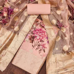 SAINOOR Organza Semi-Stitched Dress Material-picture-29