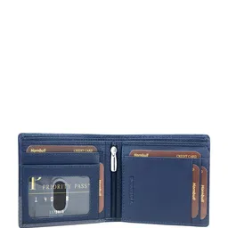 Hornbull Men Buttler Leather RFID Protected Navy Wallet & Brown Belt Accessory Gift Set image 3
