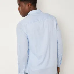 max Men Relaxed Fit Textured Spread Collar Pure Cotton Casual Shirt image 3