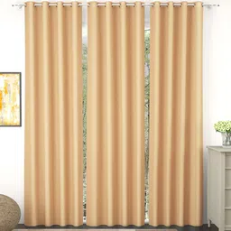 Story@home Cream-Coloured Set of 3 Long Door Blackout Curtain- 9 feet-picture-14