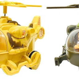 indusbay 2 Pieces Inertia Friction Army Helicopter Unbreakable Plane Aircraft Toys-picture-37