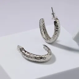 DressBerry Oval Hoop Earrings-image-5