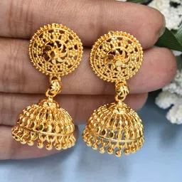MEIRA JEWELLERY Dome Shaped Jhumkas-picture-29