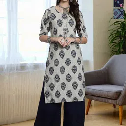 HERE&NOW Selection Of 3 Printed Straight Kurtas-picture-19