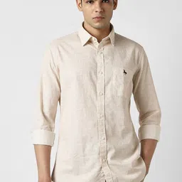 Van Heusen Sport Slim Fit Spread Collar Cotton Linen Casual Shirt-picture-36