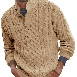 Mast & Harbour Men Self Design Turtle Neck Long Sleeves Regular Pullover image 1