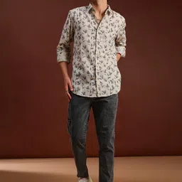 LIMEROAD Men Grey Shirts image 4