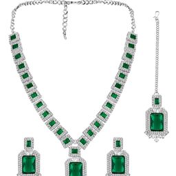 Peora Sliver-Plated Crystal & CZ-Studded Jewellery Set-picture-13