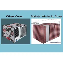 Stylista White Printed Waterproof Air Conditioner Covers image 4