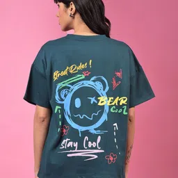 Crimsoune Club Women Printed Oversized T-shirt-image-58