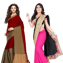 jayant creation Multicoloured Poly Georgette Sarees-picture-32