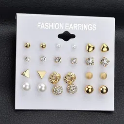 PolluxCraft Korean Gold Plated Pearls Contemporary Studs-picture-28