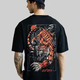 Leotude Men Graphic Printed Round Neck Oversized T-shirt-picture-53