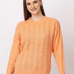 Dadu Dayal Women Cable Knit Woollen Pullover-image-82